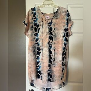 Buddy Love Kris Pink & Blue Snakeskin Dress